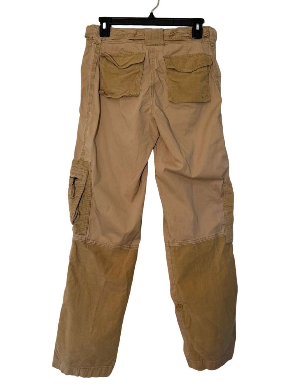 Vintage Y2K Abercrombie & Fitch Patchwork Tan Cargo Pants Size 4R - Picture 5 of 11